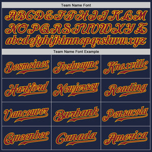 Custom Navy Crimson-Gold Authentic Baseball Jersey