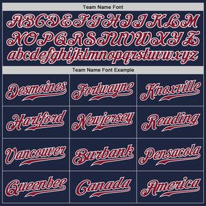 Custom Navy Crimson-White Authentic Baseball Jersey