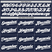 Charger l&#39;image dans la galerie, Custom Navy White-Gray Authentic Baseball Jersey
