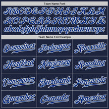 Load image into Gallery viewer, Custom Navy Royal-White Authentic Baseball Jersey
