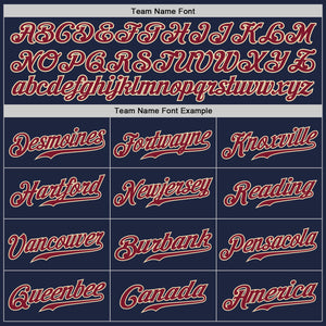 Custom Navy Crimson-City Cream Authentic Baseball Jersey