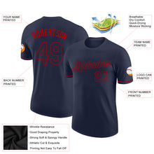 Charger l&#39;image dans la galerie, Custom Navy Navy-Red Performance T-Shirt
