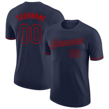 Charger l&#39;image dans la galerie, Custom Navy Navy-Red Performance T-Shirt
