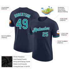 Charger l&#39;image dans la galerie, Custom Navy Teal-White Performance T-Shirt
