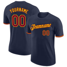 Charger l&#39;image dans la galerie, Custom Navy Maroon-Gold Performance T-Shirt
