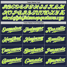 Загрузить изображение в средство просмотра галереи, Custom Navy Neon Green-White Authentic Baseball Jersey
