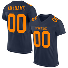 Laden Sie das Bild in den Galerie-Viewer, Custom Navy Bay Orange Mesh Authentic Football Jersey
