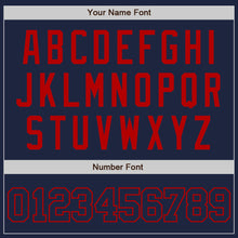 Load image into Gallery viewer, Custom Navy Navy-Red Authentic Baseball Jersey
