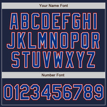 Load image into Gallery viewer, Custom Navy Royal-Red Authentic Baseball Jersey
