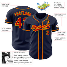 Загрузить изображение в средство просмотра галереи, Custom Navy Red-Gold Authentic Baseball Jersey
