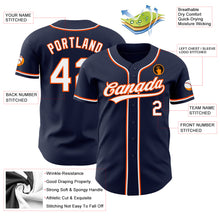 Charger l&#39;image dans la galerie, Custom Navy White-Orange Authentic Baseball Jersey
