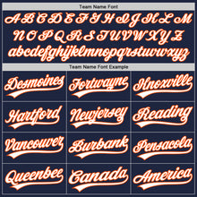 Charger l&#39;image dans la galerie, Custom Navy White-Orange Authentic Baseball Jersey
