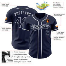 Load image into Gallery viewer, Custom Navy Navy-Gray Authentic Baseball Jersey
