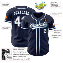 Charger l&#39;image dans la galerie, Custom Navy White-Light Blue Authentic Baseball Jersey

