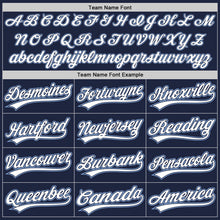 Charger l&#39;image dans la galerie, Custom Navy White-Light Blue Authentic Baseball Jersey

