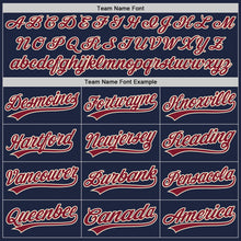 Charger l&#39;image dans la galerie, Custom Navy City Cream-Crimson Authentic Baseball Jersey
