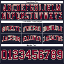 Laden Sie das Bild in den Galerie-Viewer, Custom Navy Maroon-Cream Authentic Throwback Basketball Shorts
