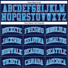 Загрузить изображение в средство просмотра галереи, Custom Navy Gray-Blue Authentic Throwback Basketball Jersey
