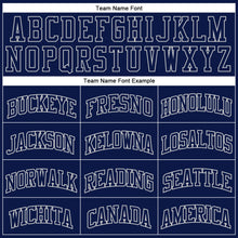 Загрузить изображение в средство просмотра галереи, Custom Navy Navy-Gray Authentic Throwback Basketball Jersey
