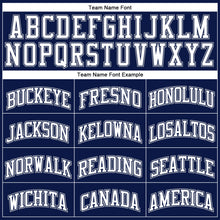 Загрузить изображение в средство просмотра галереи, Custom Navy White Pinstripe White-Gray Authentic Basketball Jersey
