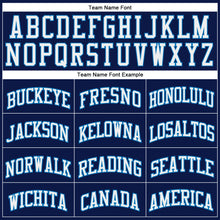 Загрузить изображение в средство просмотра галереи, Custom Navy White-Blue Authentic Throwback Basketball Jersey
