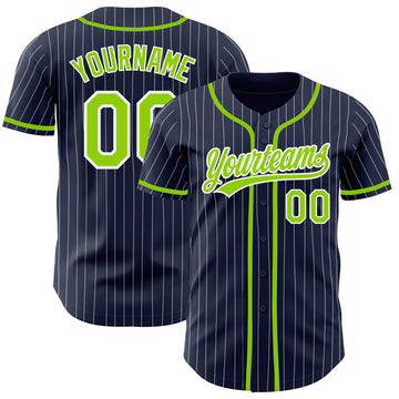Custom Stitched Pinstripe Baseball Jerseys Women's Men's Youth – Tagged  Font-Neon Green– CustomJerseysPro