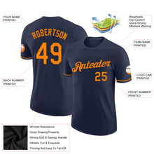 Charger l&#39;image dans la galerie, Custom Navy Bay Orange Performance T-Shirt
