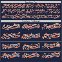 Загрузить изображение в средство просмотра галереи, Custom Navy Orange-White Authentic Baseball Jersey
