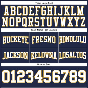 Custom Stitched Navy White-Old Gold Football Pullover Sweatshirt Hoodie