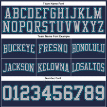 Load image into Gallery viewer, Custom Stitched Navy Gray-Teal Football Pullover Sweatshirt Hoodie
