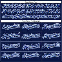 Load image into Gallery viewer, Custom Navy Royal-White Authentic Baseball Jersey
