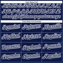 Load image into Gallery viewer, Custom Navy White-Gray Authentic Baseball Jersey
