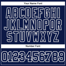 Load image into Gallery viewer, Custom Navy White-Gray Authentic Baseball Jersey
