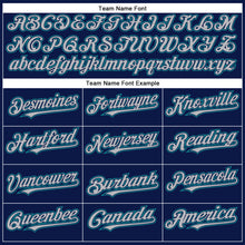 Load image into Gallery viewer, Custom Navy Gray-Teal Authentic Baseball Jersey

