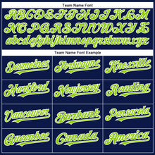 Загрузить изображение в средство просмотра галереи, Custom Navy Neon Green-White Authentic Baseball Jersey
