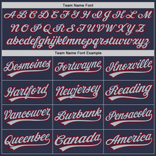 Charger l&#39;image dans la galerie, Custom Navy Red-Gray Authentic Throwback Baseball Jersey
