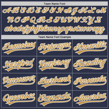 Загрузить изображение в средство просмотра галереи, Custom Navy Old Gold-White Authentic Throwback Baseball Jersey

