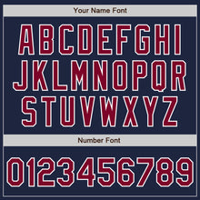 Загрузить изображение в средство просмотра галереи, Custom Navy Maroon-White Authentic Baseball Jersey
