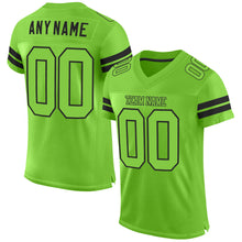 Load image into Gallery viewer, Custom Neon Green Neon Green-Black Mesh Authentic Football Jersey
