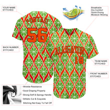 Laden Sie das Bild in den Galerie-Viewer, Custom Neon Green Orange-Black 3D Pattern Design Authentic Baseball Jersey
