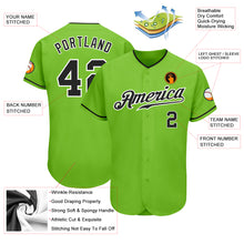 Laden Sie das Bild in den Galerie-Viewer, Custom Neon Green Black-White Authentic Baseball Jersey
