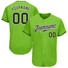 Laden Sie das Bild in den Galerie-Viewer, Custom Neon Green Black-White Authentic Baseball Jersey
