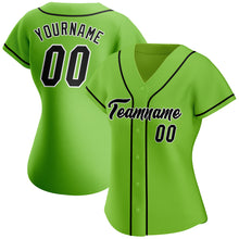Laden Sie das Bild in den Galerie-Viewer, Custom Neon Green Black-White Authentic Baseball Jersey
