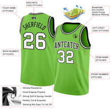 Laden Sie das Bild in den Galerie-Viewer, Custom Neon Green White-Black Authentic Basketball Jersey
