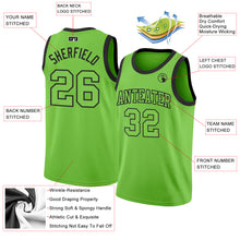 Laden Sie das Bild in den Galerie-Viewer, Custom Neon Green Neon Green-Black Authentic Basketball Jersey
