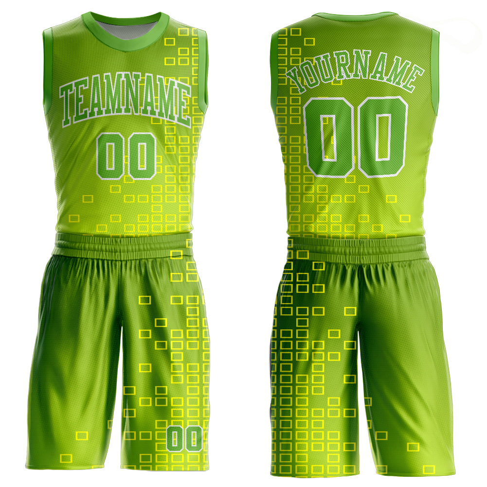 China Wholesale Cheap Basketball Jerseys Color Neon Green Sublimation Adult Men Basketball Jerseys