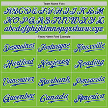 Загрузить изображение в средство просмотра галереи, Custom Neon Green Royal-White Authentic Baseball Jersey

