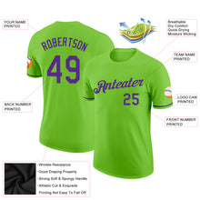Load image into Gallery viewer, Custom Neon Green Purple Performance T-Shirt
