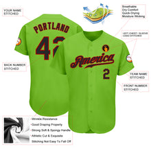 Charger l&#39;image dans la galerie, Custom Neon Green Black-Red Authentic Baseball Jersey
