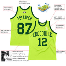 Load image into Gallery viewer, Custom Neon Green Green Authentic Throwback Basketball Jersey
